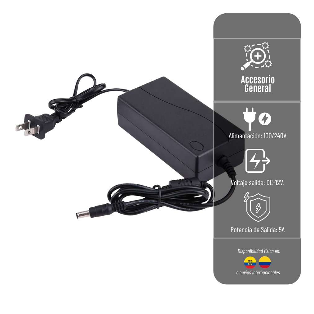 TRANSFORMADOR 4-021-5 AC/DC CON SALIDA 12V-5A TRANSF-4-021-5