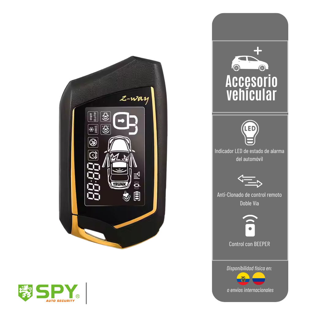 CONTROL REMOTO LCD - LT866 SPY PARA ALARMA - BIDERECCIONAL CON ENCENDIDO REMOTO CONTROL-LT866