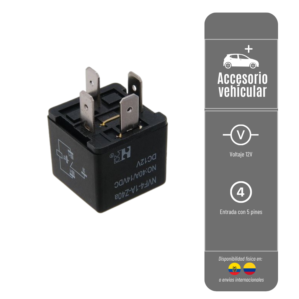 RELAY DE 12 V / 4 PATAS RELAY-12V-4P