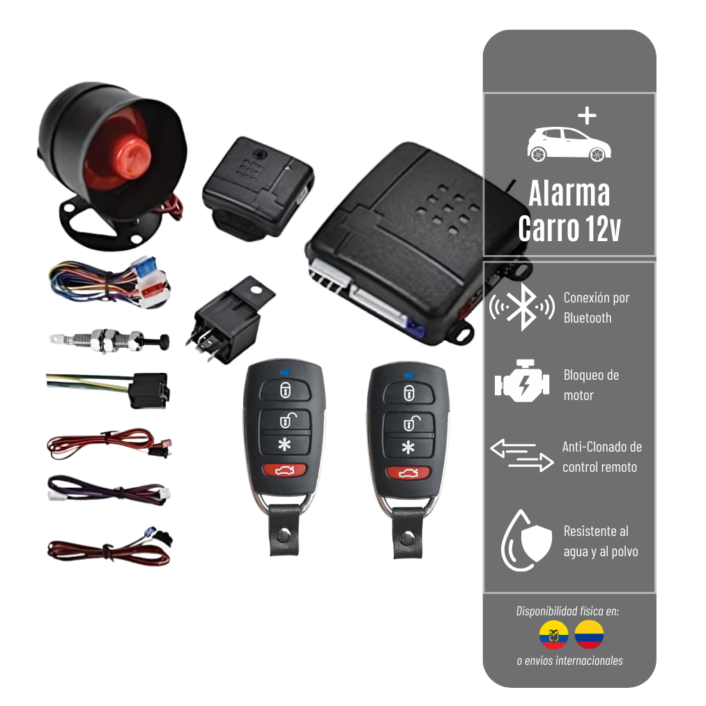 Sistema De Alarma Qbt-Alk Kia Motors Para Vehículo Con Control Remoto
