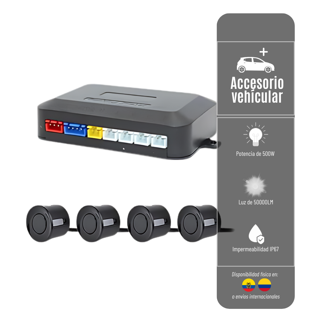 SISTEMA DE SENSOR DE RETRO ASSISTANT COMPATIBLE CON RADIO PANTALLA CON RANGO DE DETECCIÓN PRECISO 200/30 CM SENSOR-RETRO