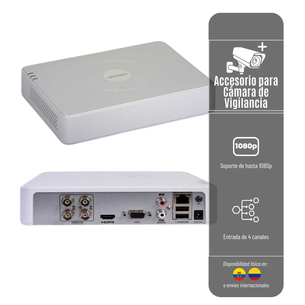 GRABADOR DVR 4CH HD-TV 1080-720P DVR-4CH-1080