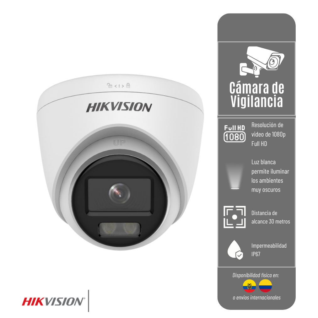 CAMARA COLOR VU DOMO DIA/NOCHE 4 EN 1 PLASTICA 2MP IR 10-20M EXTERIOR LENTE PANORAMICO CAM-DOMO-1080-VU