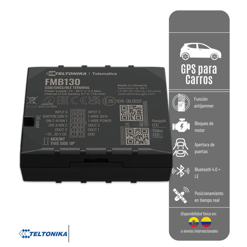 Gps Fmb130 Teltonika Red2G - Gama Alta Antijammer