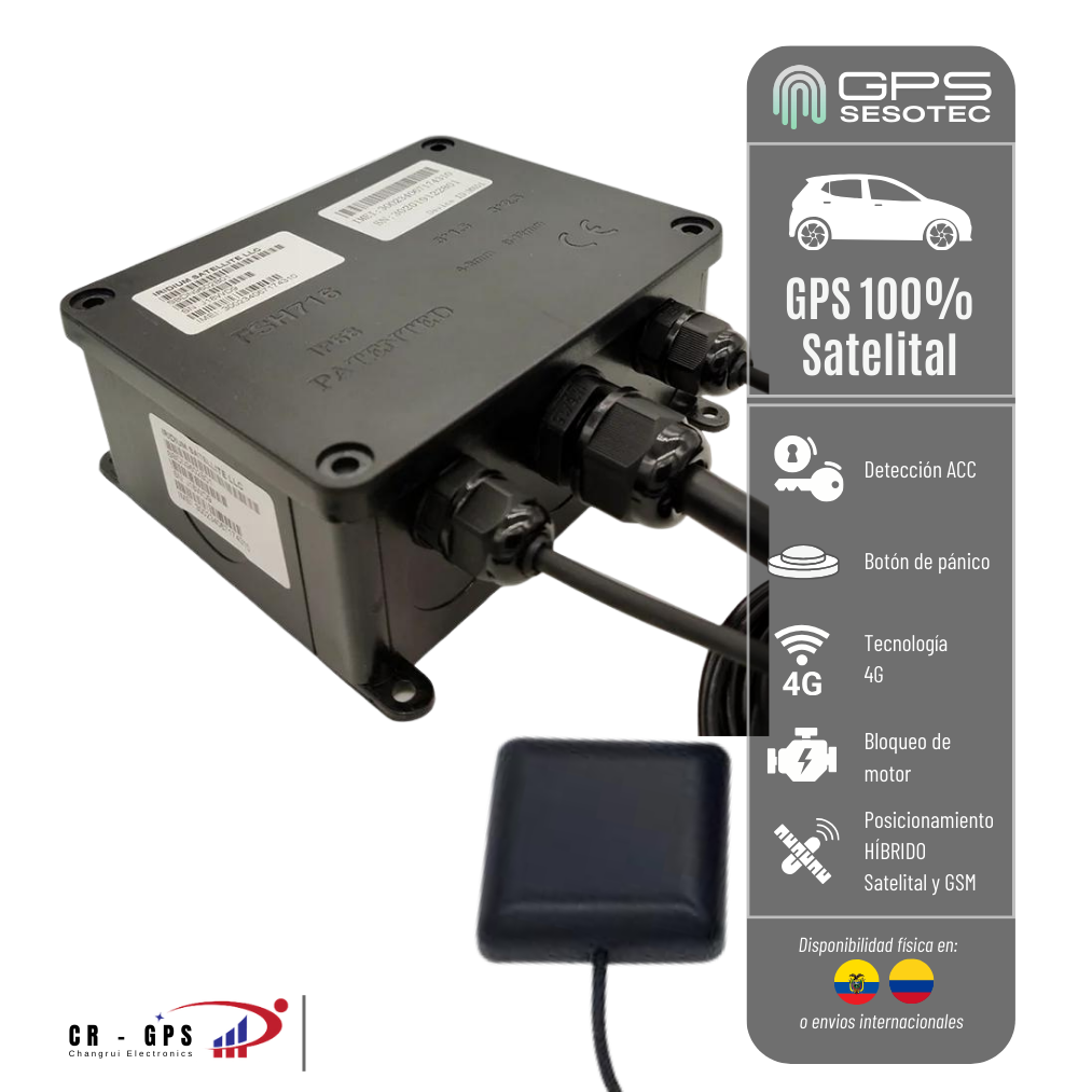 GPS ST3000 CR-CHANGRUI PARA VEHICULOS LIVIANOS Y PESADOS,HIBRIDO GSM + IRIDIUM 100% SATELITAL