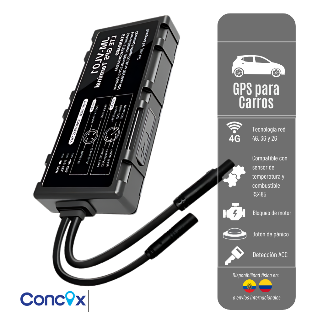 GPS JM-VL01 CONCOX PARA VEHICULO - RED 2G 3G Y 4G
