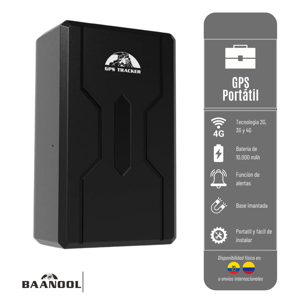 GPS 408A COBAN PORTÁTIL RED 2G, 3G Y 4G Batería de 10.000 Ma