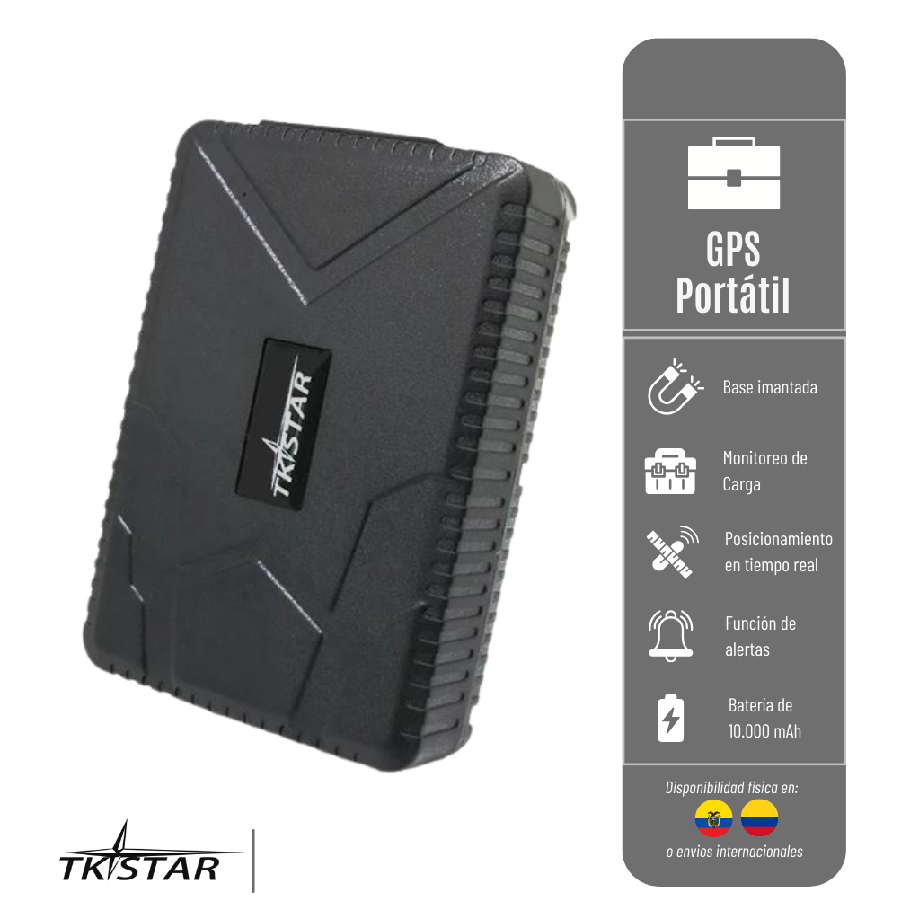 GPS TK915 TKSTAR PORTÁTIL RED 2G, BATERIA DE 10.000 MAH