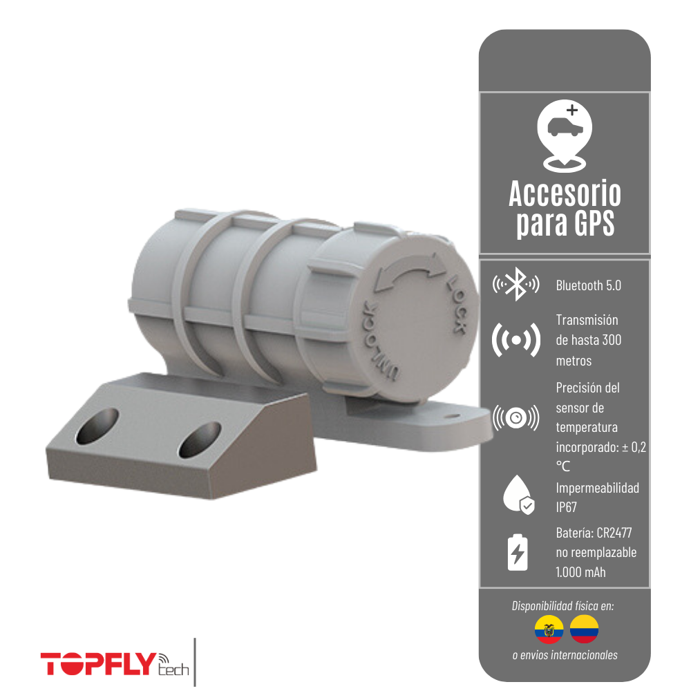 SENSOR DE HUMEDAD Y TEMPERATURA TSDT1-B IMPERMEABLE - TOPFLYTECH