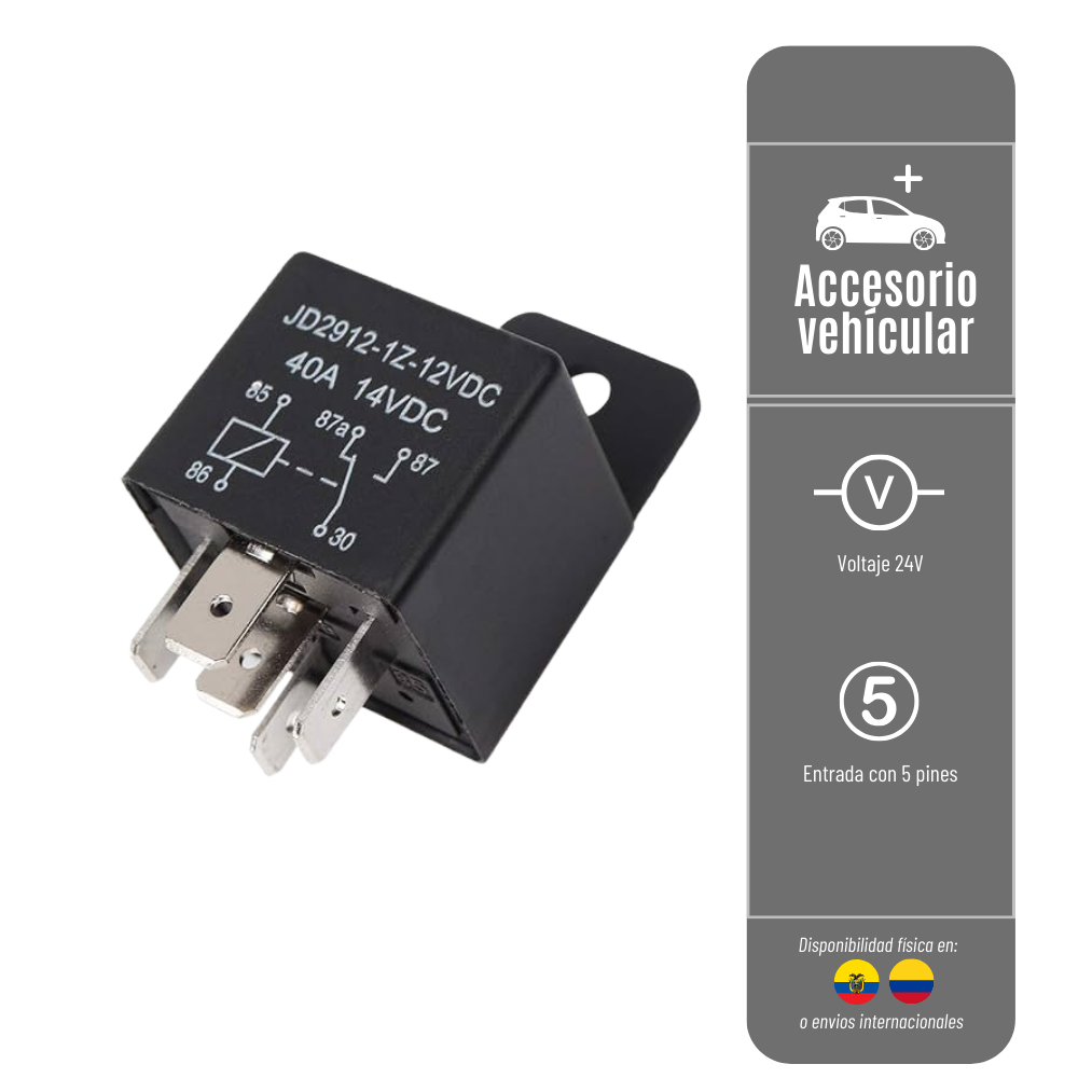 RELAY DE 24 V / 5 PATAS RELAY-5P-24V