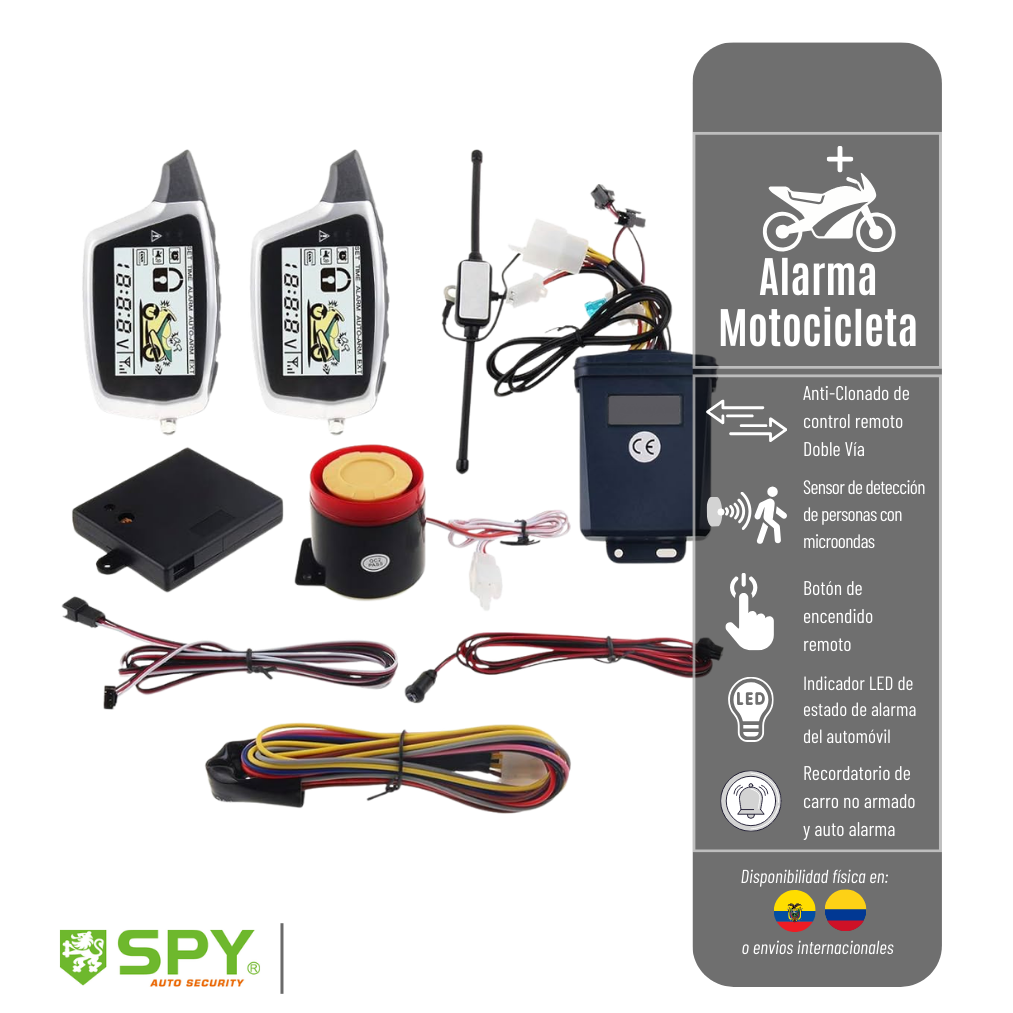 Sistema de Alarma LM211 SPY Para Motocicleta - Bidireccional