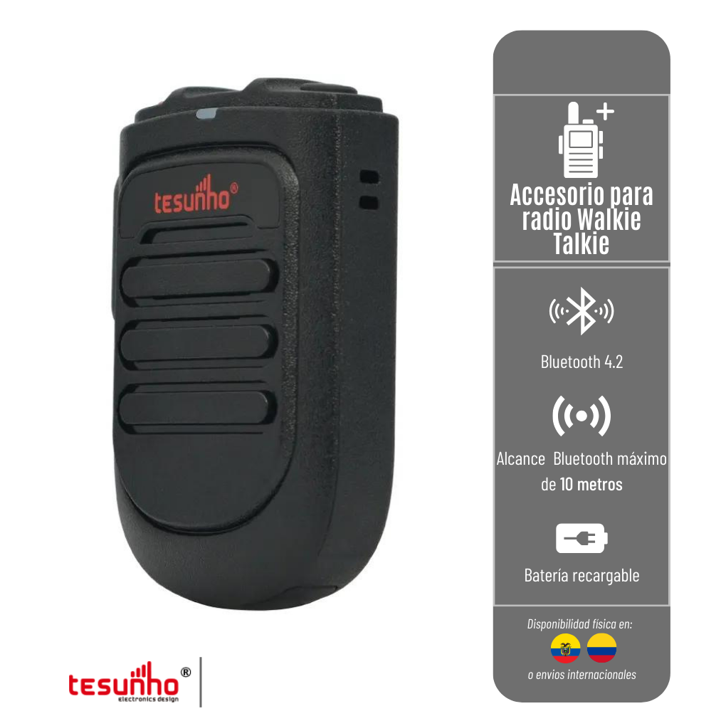 ALTAVOZ BLUETOOTH TH-P1 ACCESORIO PARA RADIO WALKIE TALKIE ALTAVOZ-TH-682-BT