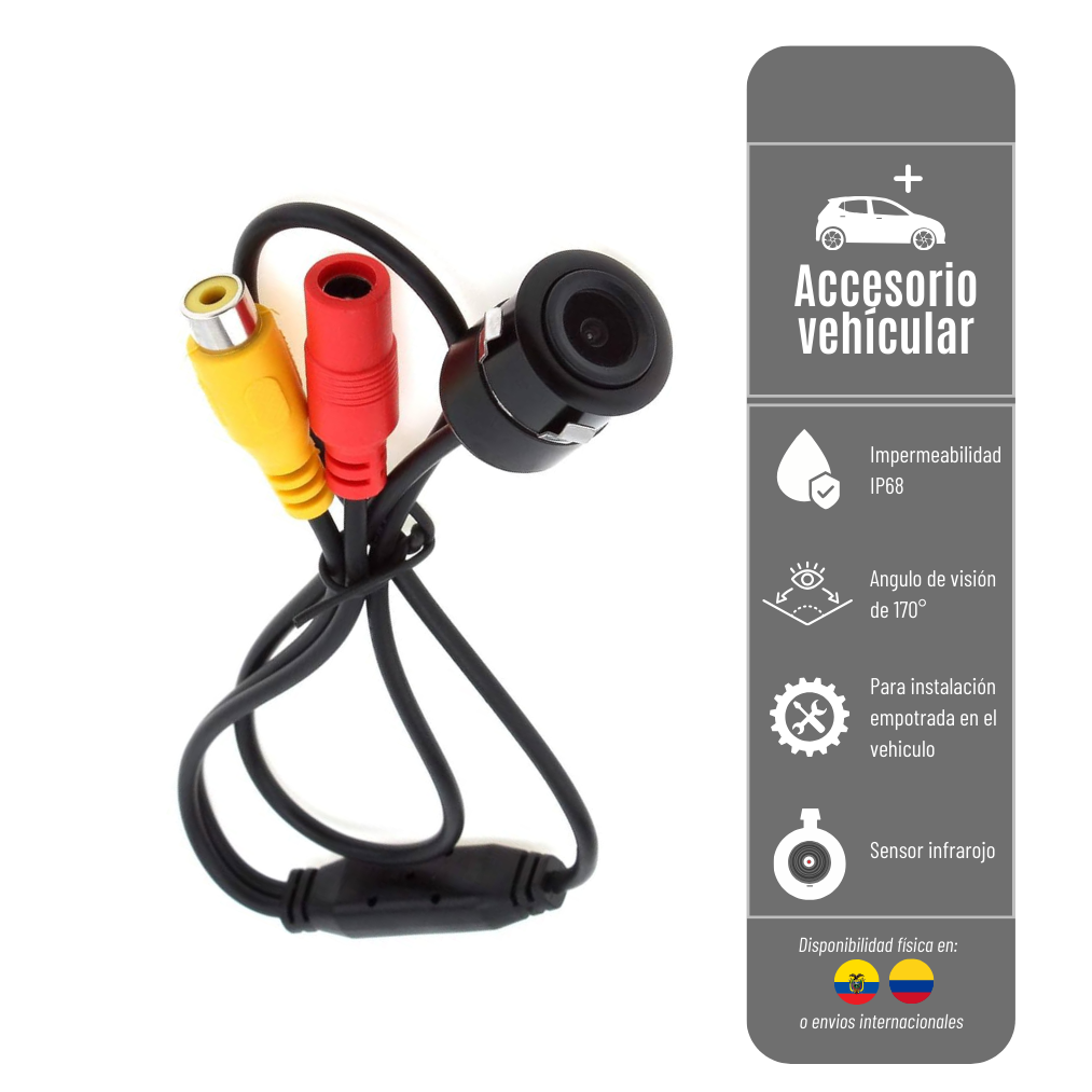 Camara De Retro Hd Con Vision Nocturna Para Carro Cam-Retro-Ahd18.5-Ls