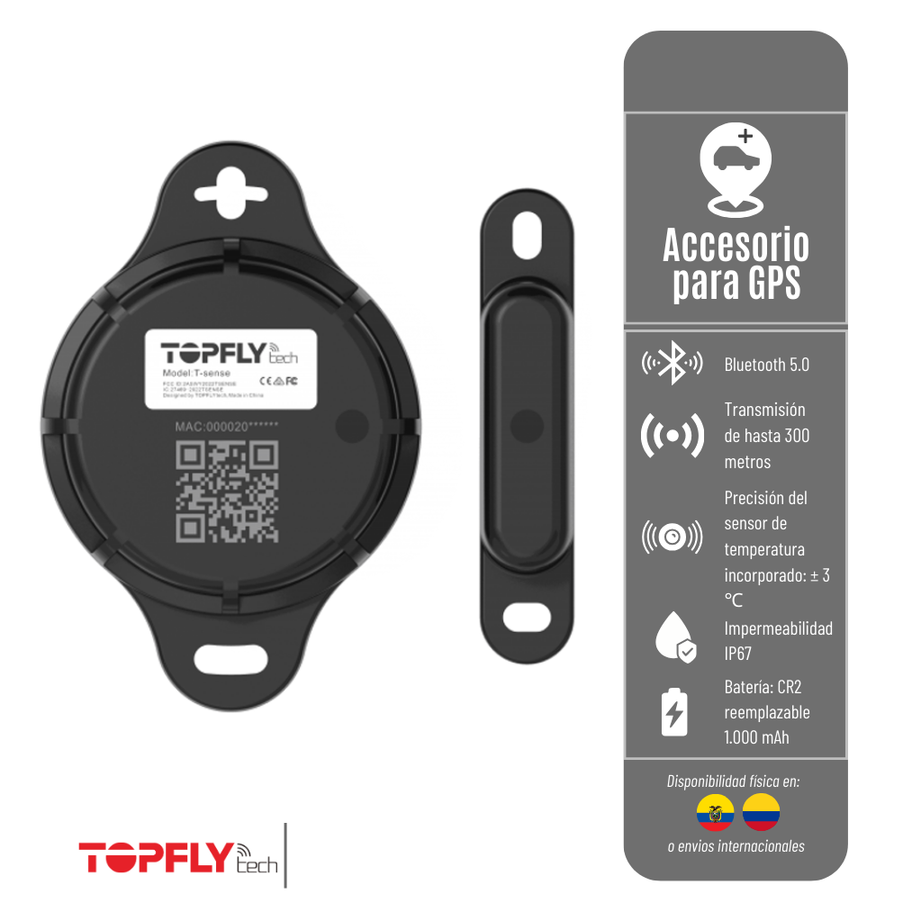 SENSOR DE TEMPERATURA Y PUERTA T-SENSE IMPERMEABLE - TOPFLYTECH