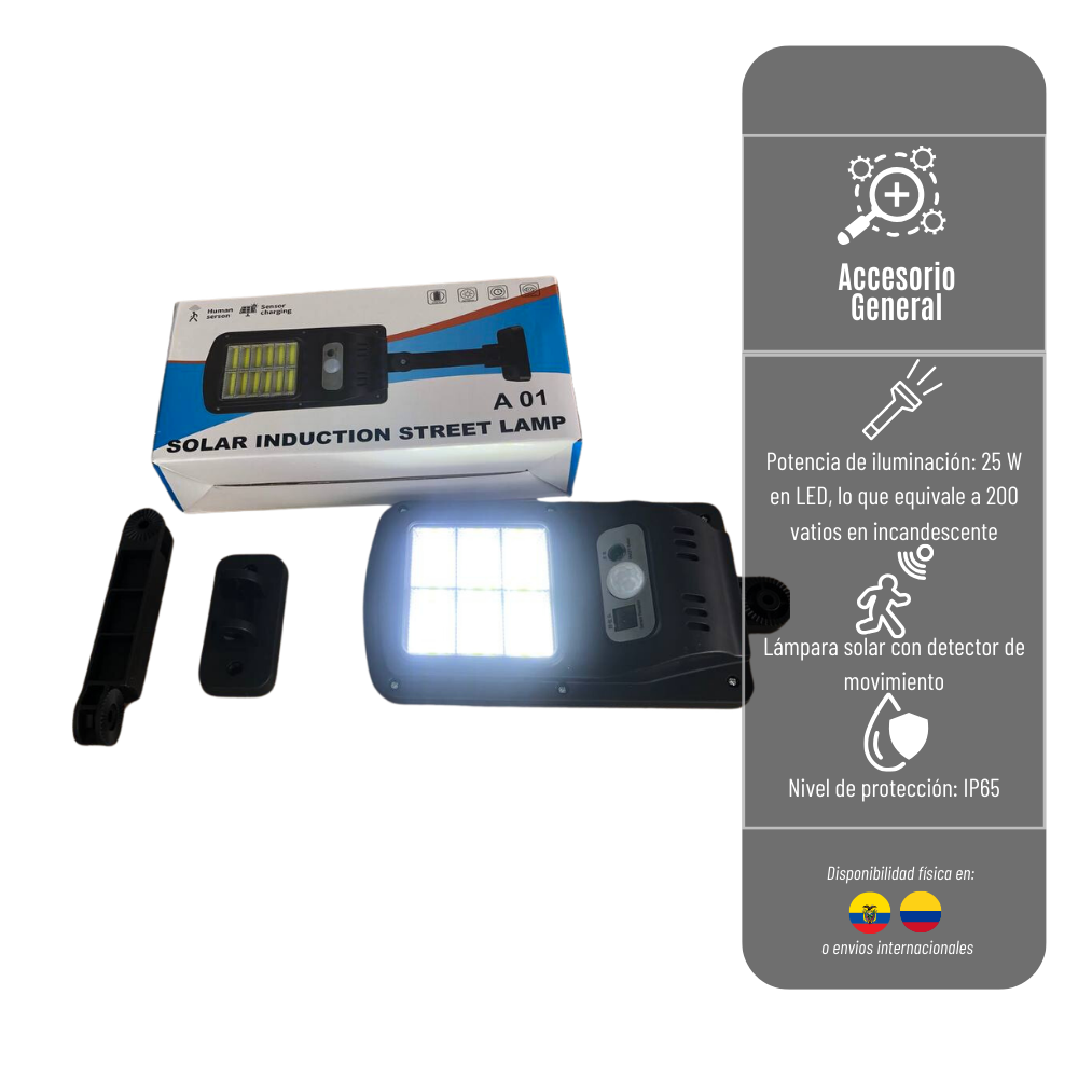 Mini Lampara LED con control  con Panel solar LAMP-SOLAR-A01